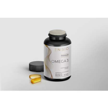 Omega-3, рыбий жир для сердца, мозга и иммунитета, 90 капсул