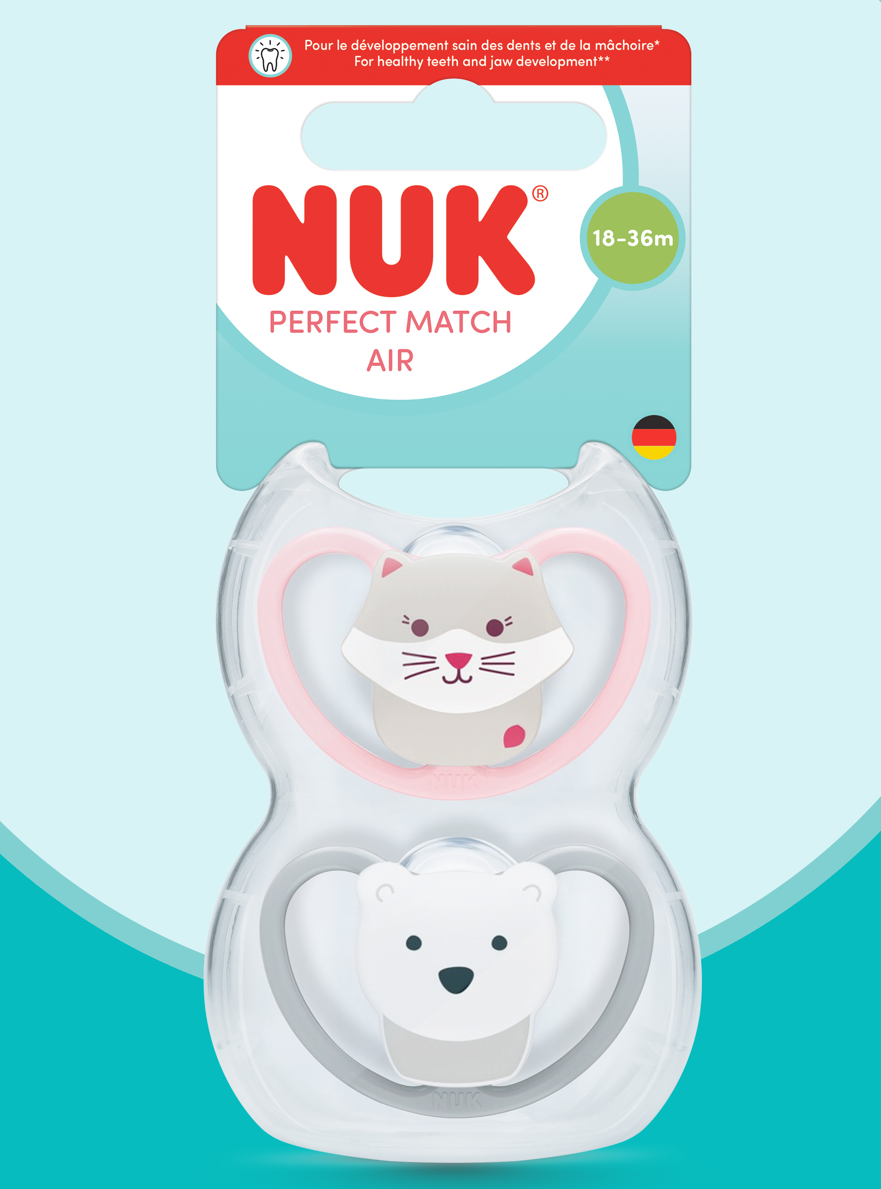 Пустышка Nuk силикон ортодонтическая от 18 мес. 2 шт. - фото 1