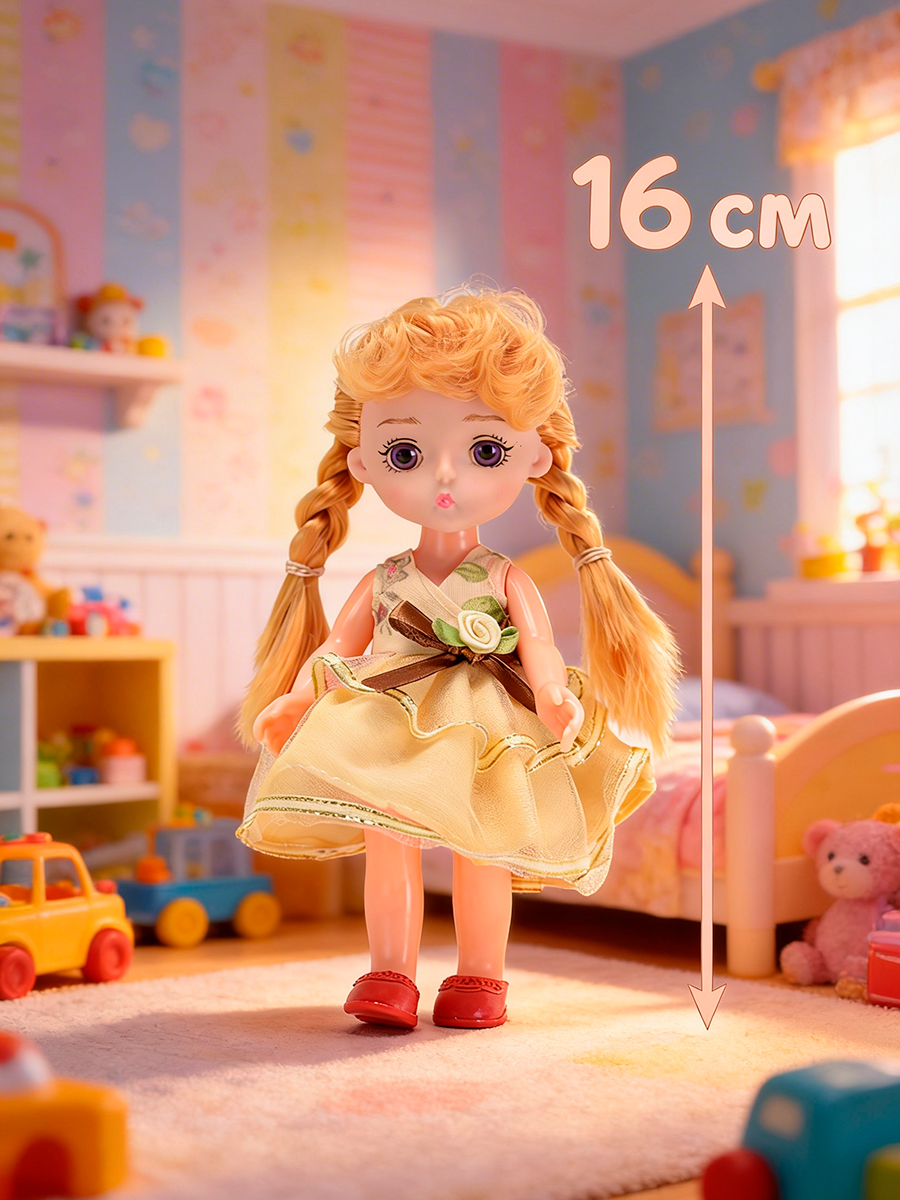 Кукла мини Happy Family Принцесса 16 см сумочка 10 см HP1125900 - фото 2