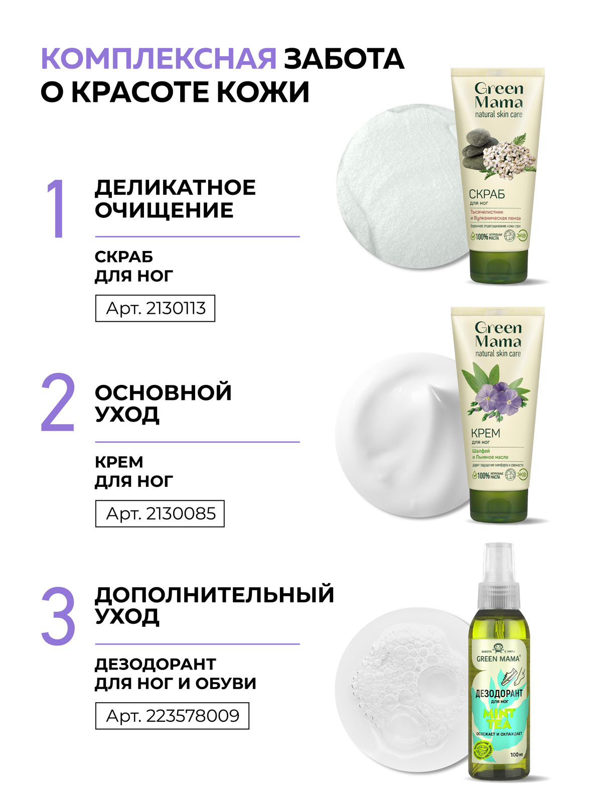 Крем Green Mama для ног освежающий 100 мл 1 шт. - фото 5