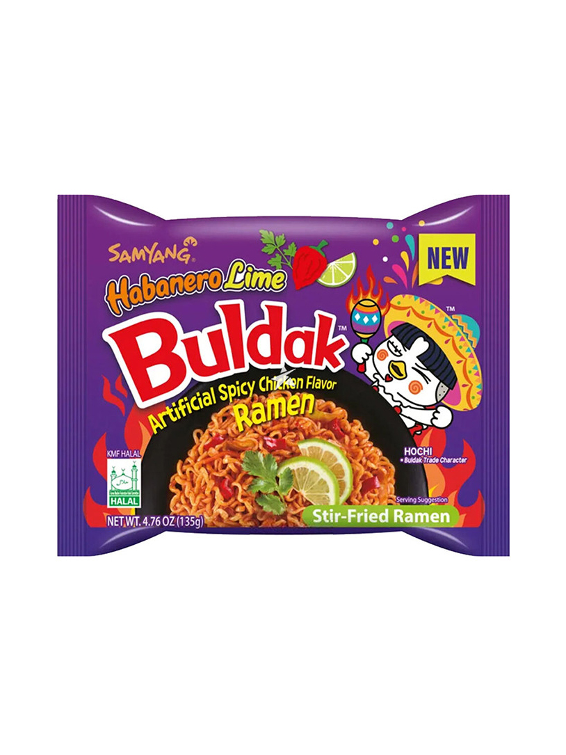 Лапша быстрого приготовления Samyang куриц, перец хабанеро и лайм - фото 1