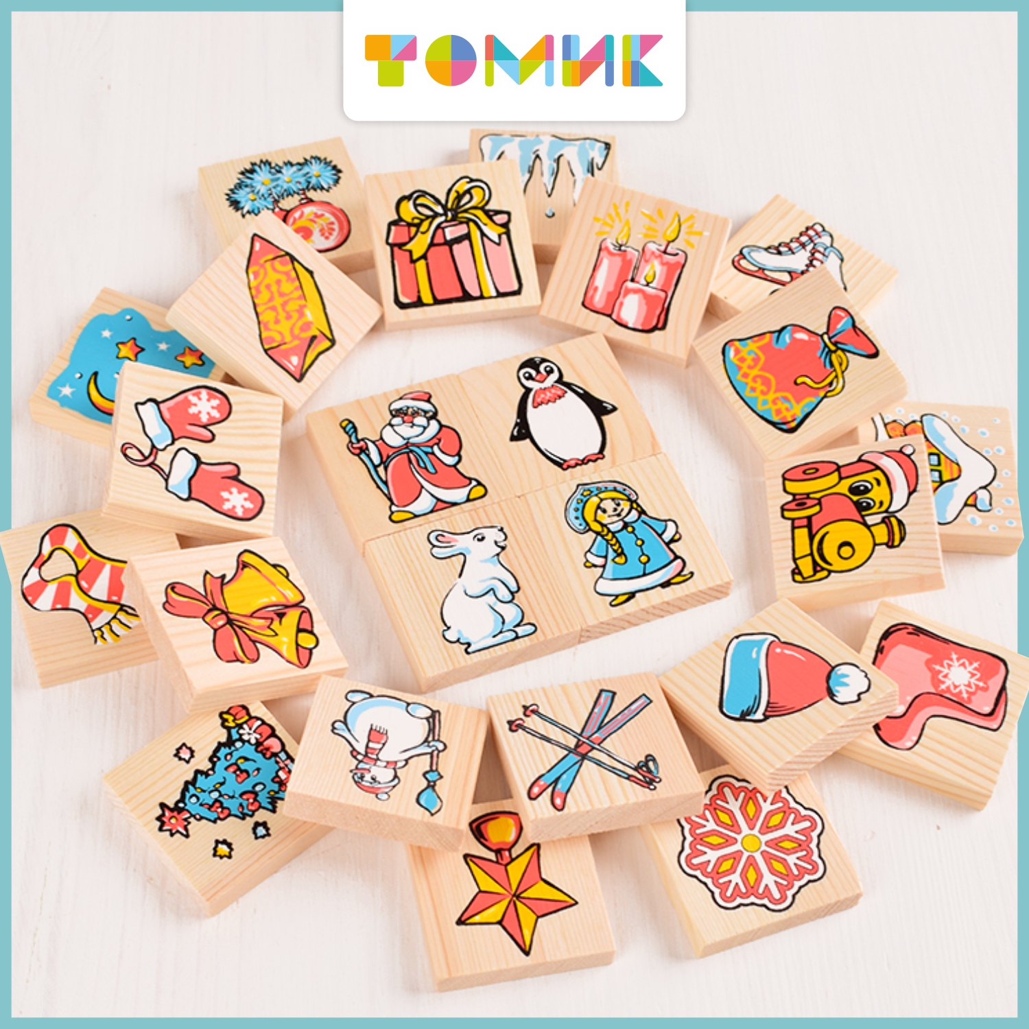 Настольная игра Томик Лото "Новогоднее" 25 деталей - фото 4