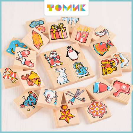 Настольная игра Томик Лото \"Новогоднее\" 25 деталей
