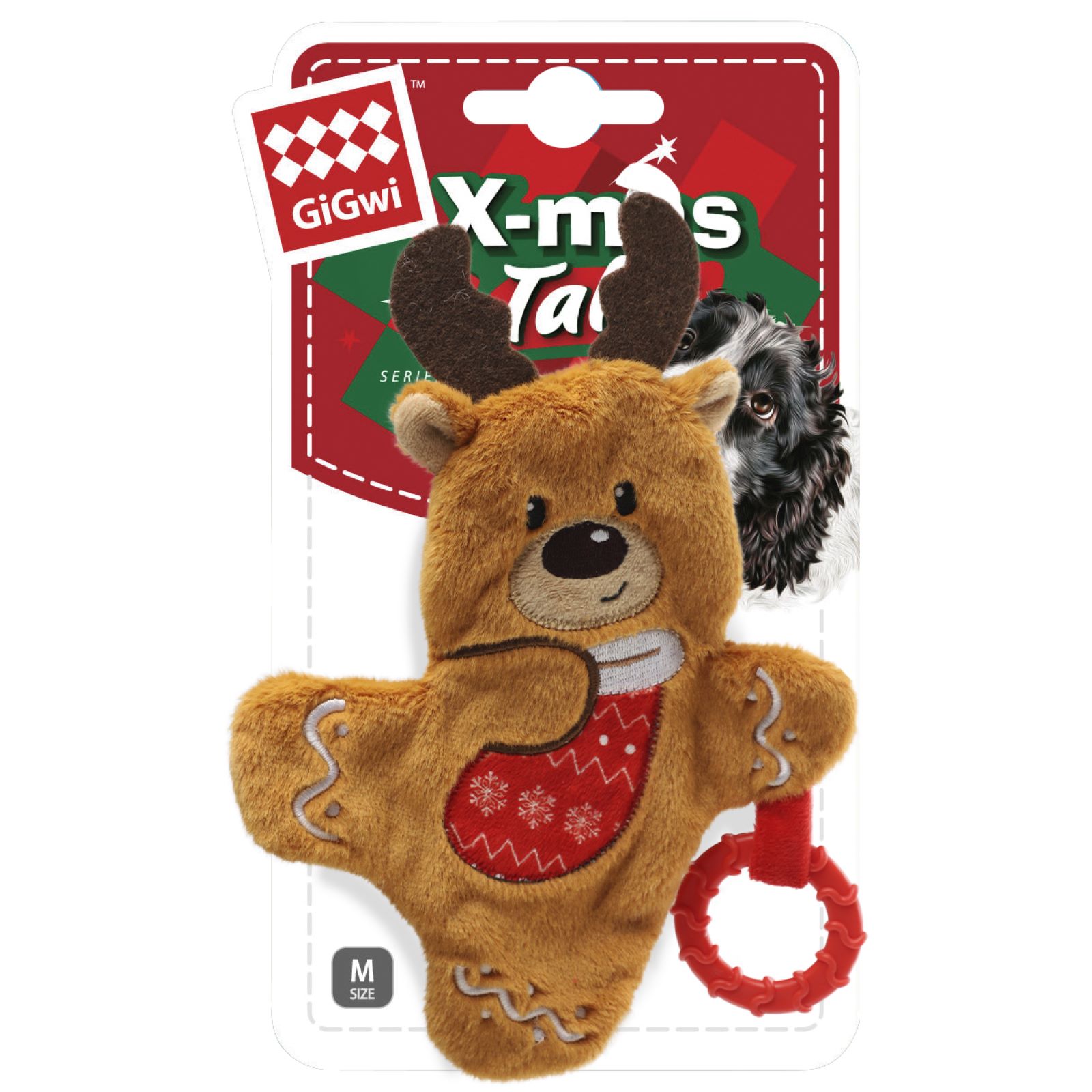Игрушка для собак GiGwi X-mas Tales Олень шуршащий мягкая 24.5см - фото 4