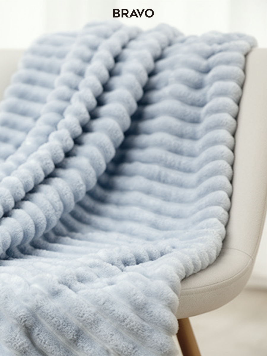 Покрывало BRAVO Волна серебро 200 x 220 см велсофт - фото 6