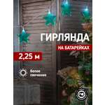 Светодиодная гирлянда NEON-NIGHT Бирюзовый звездопад 2.25 м белое свечение