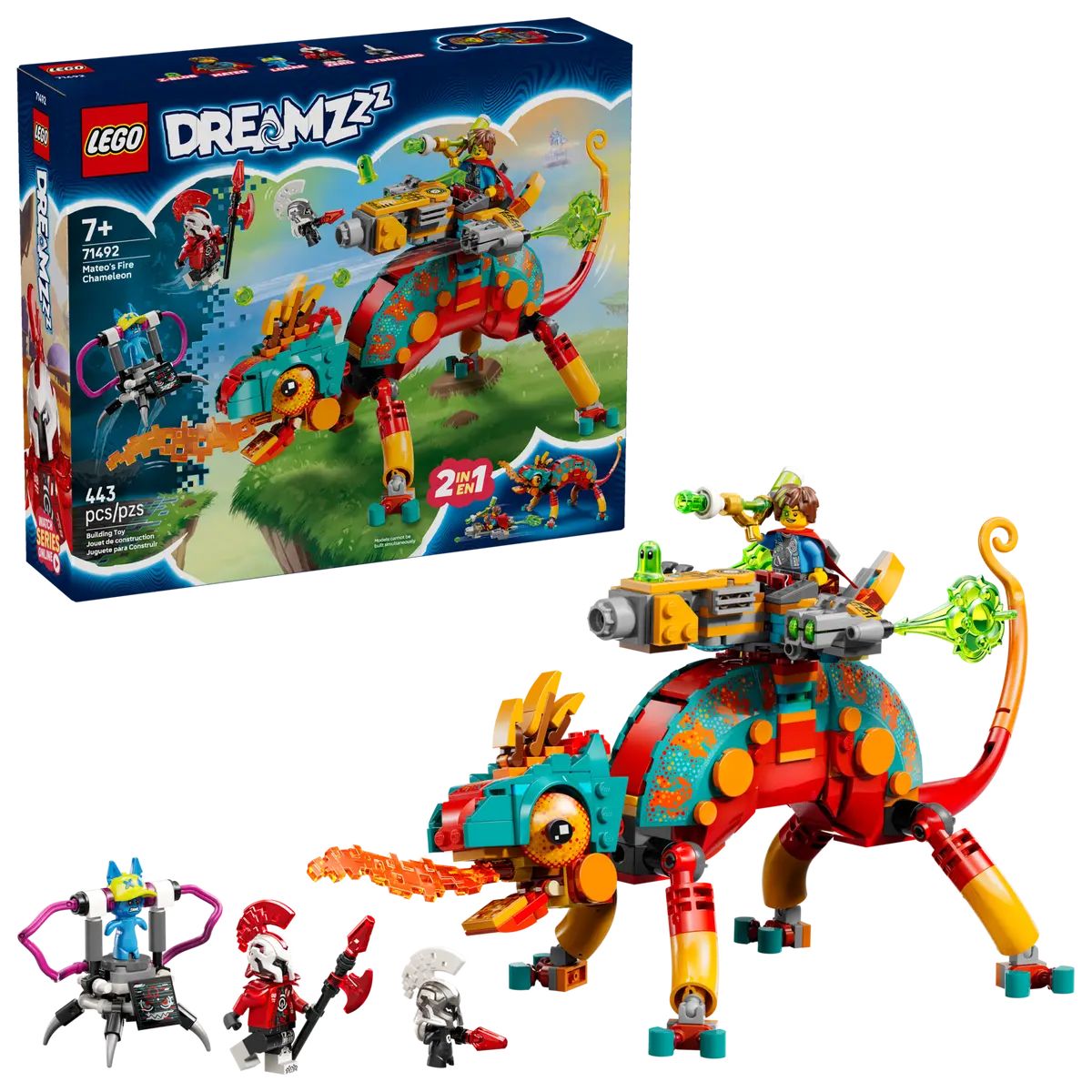Конструктор LEGO DREAMZzz Огненный хамелеон Матео блочный - фото 1