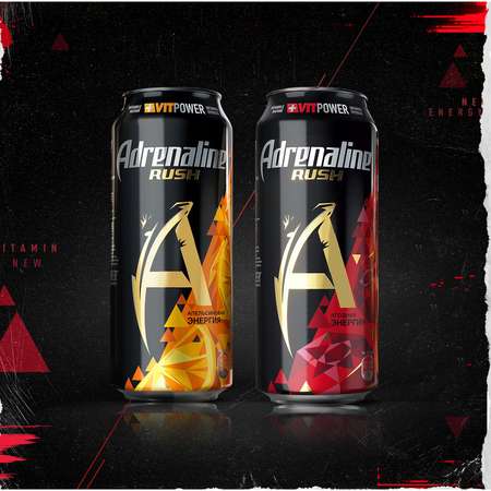 Напиток Adrenaline энергетический газированный 0.449л