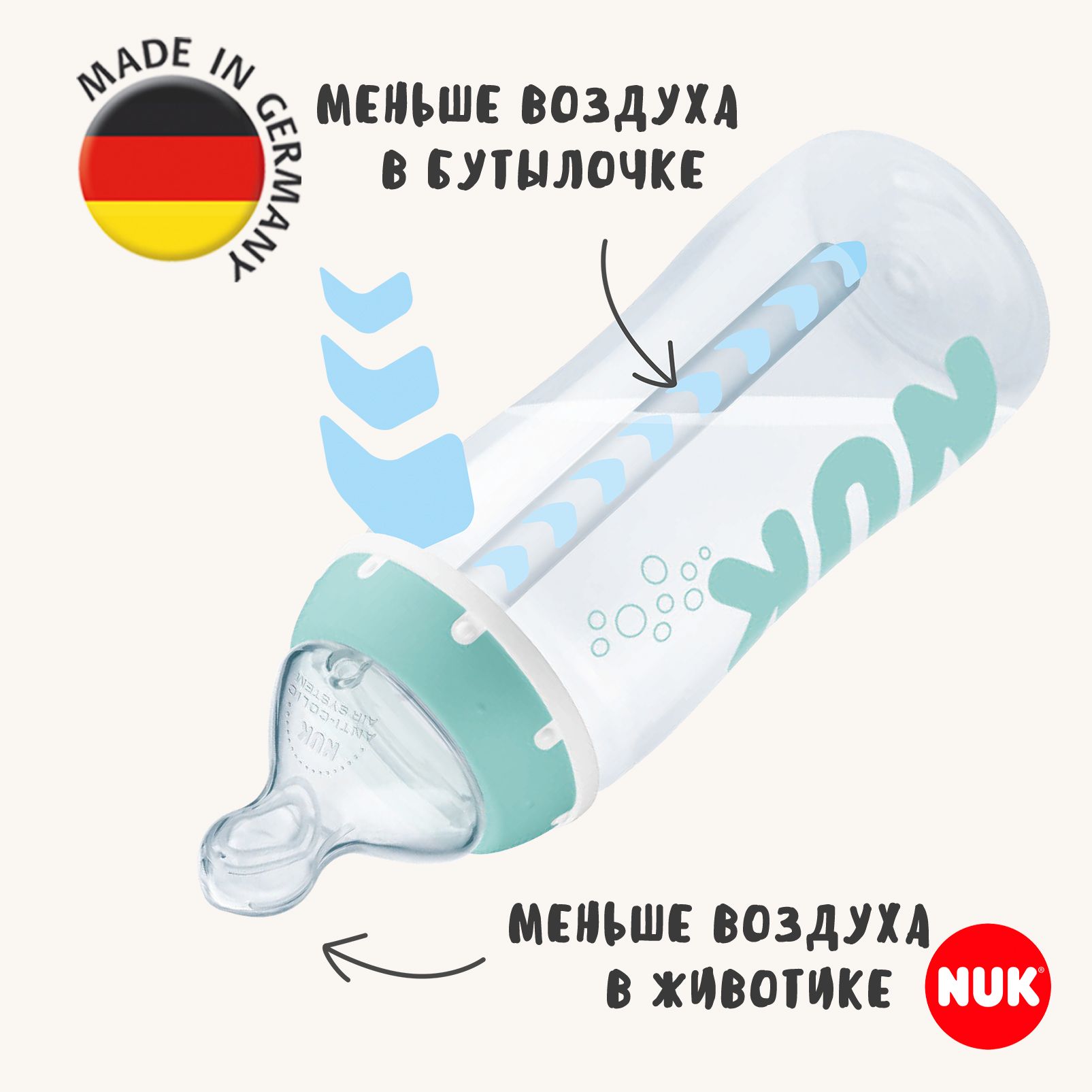 Бутылочка Nuk Anti-Colic 300 мл - фото 3