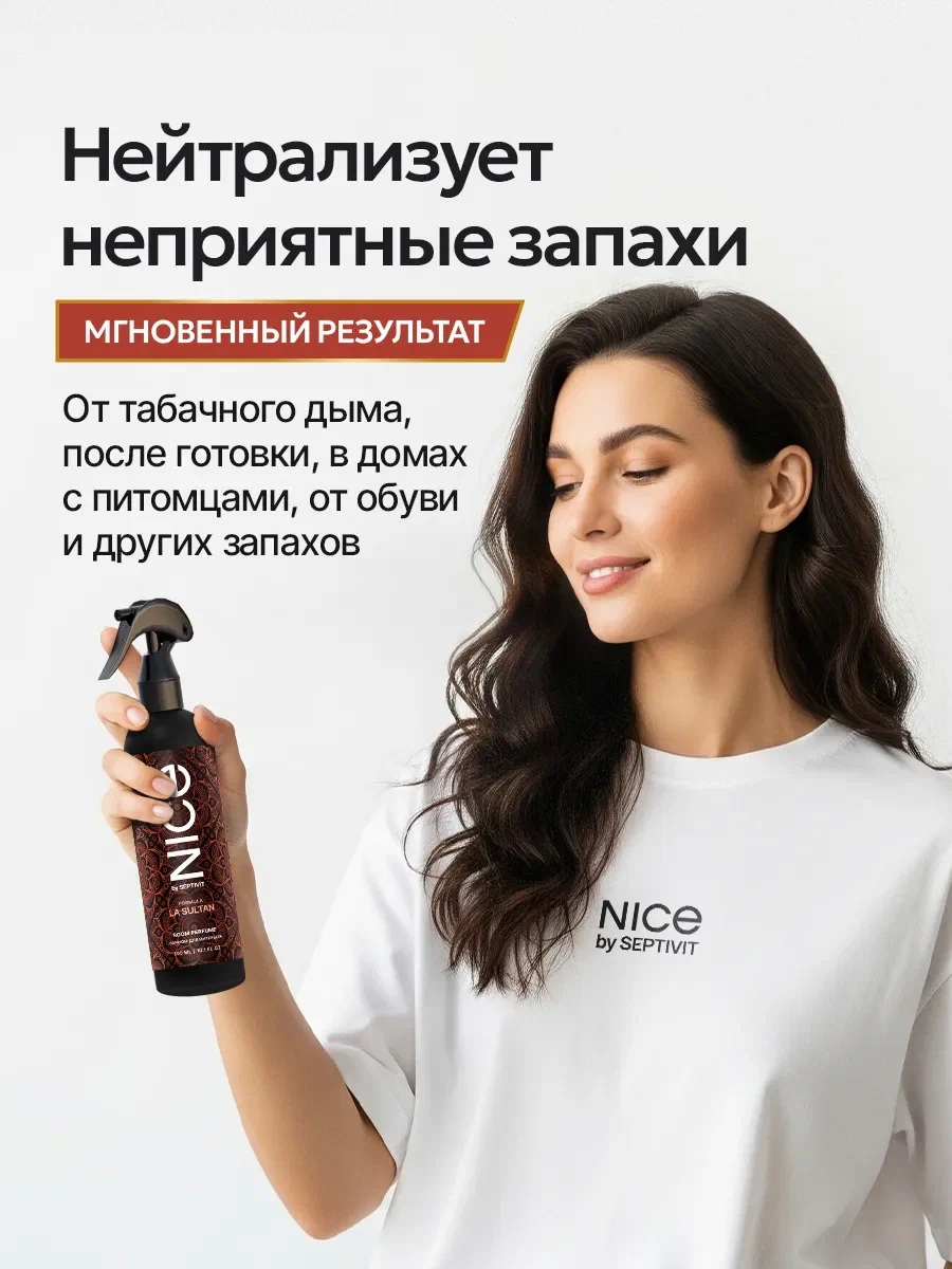 Парфюм для дома освежитель NICE by Septivit La Sultan 300 мл - фото 3