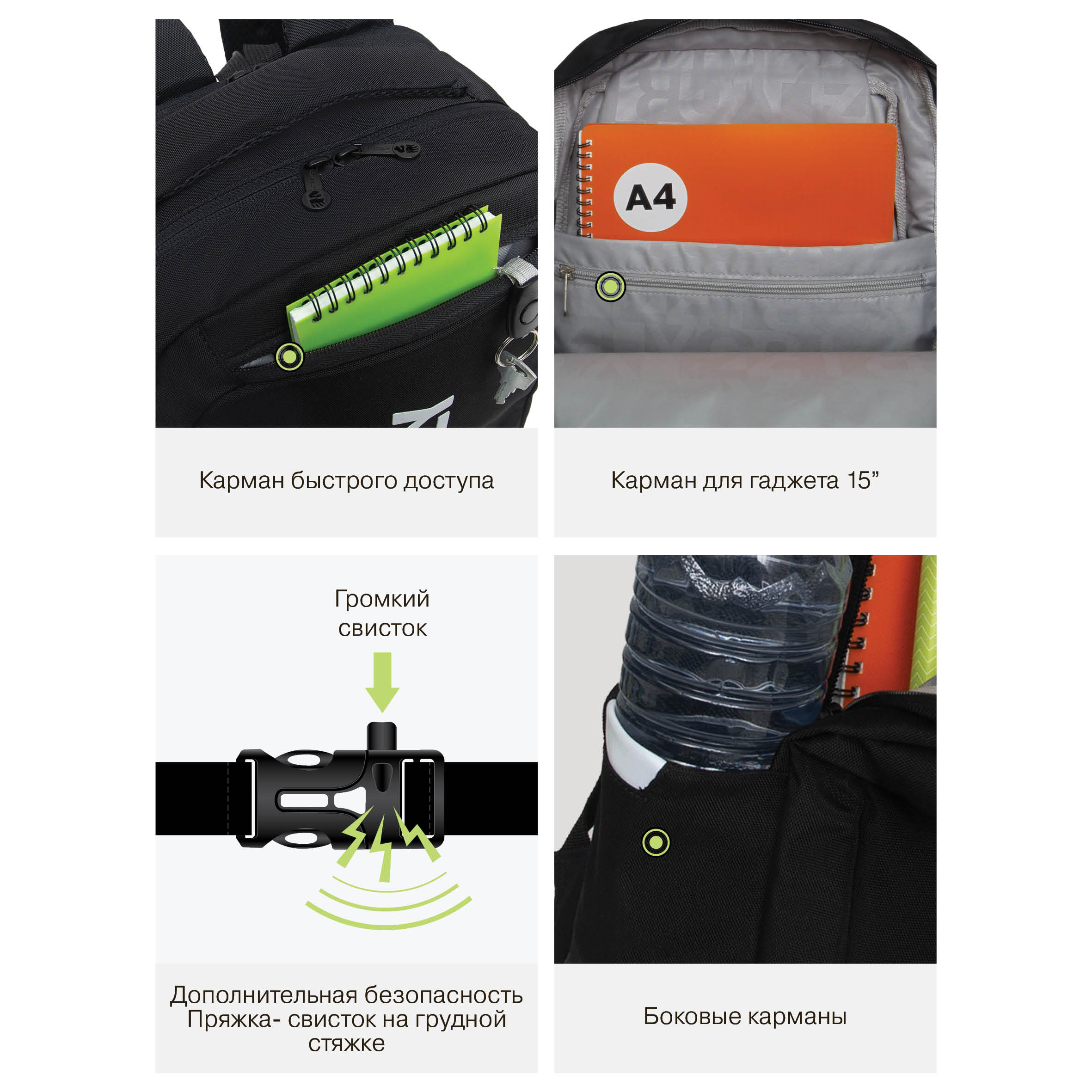 Рюкзак Grizzly Лого - фото 13