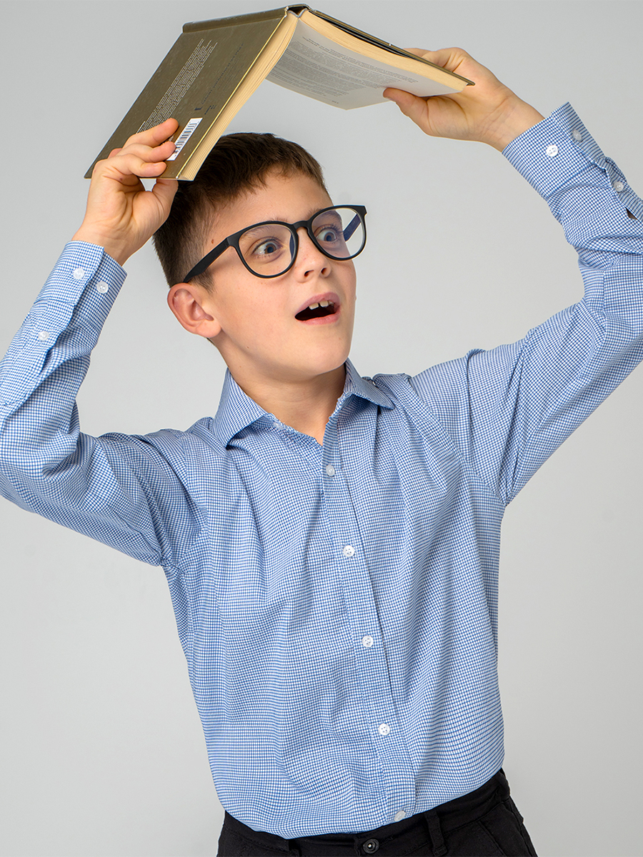 Рубашка HappyFox HF1022MBLголубой.клетка - фото 5