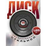 D 51 мм чёрный 1,25 кг Atlet MbBarbell Диск обрезиненный