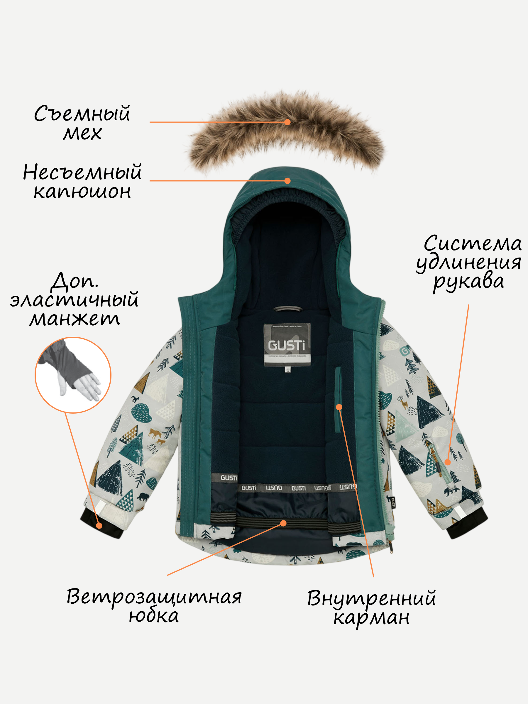 Комплект GUSTI GW6BS236-GREY WOODLAND - фото 4