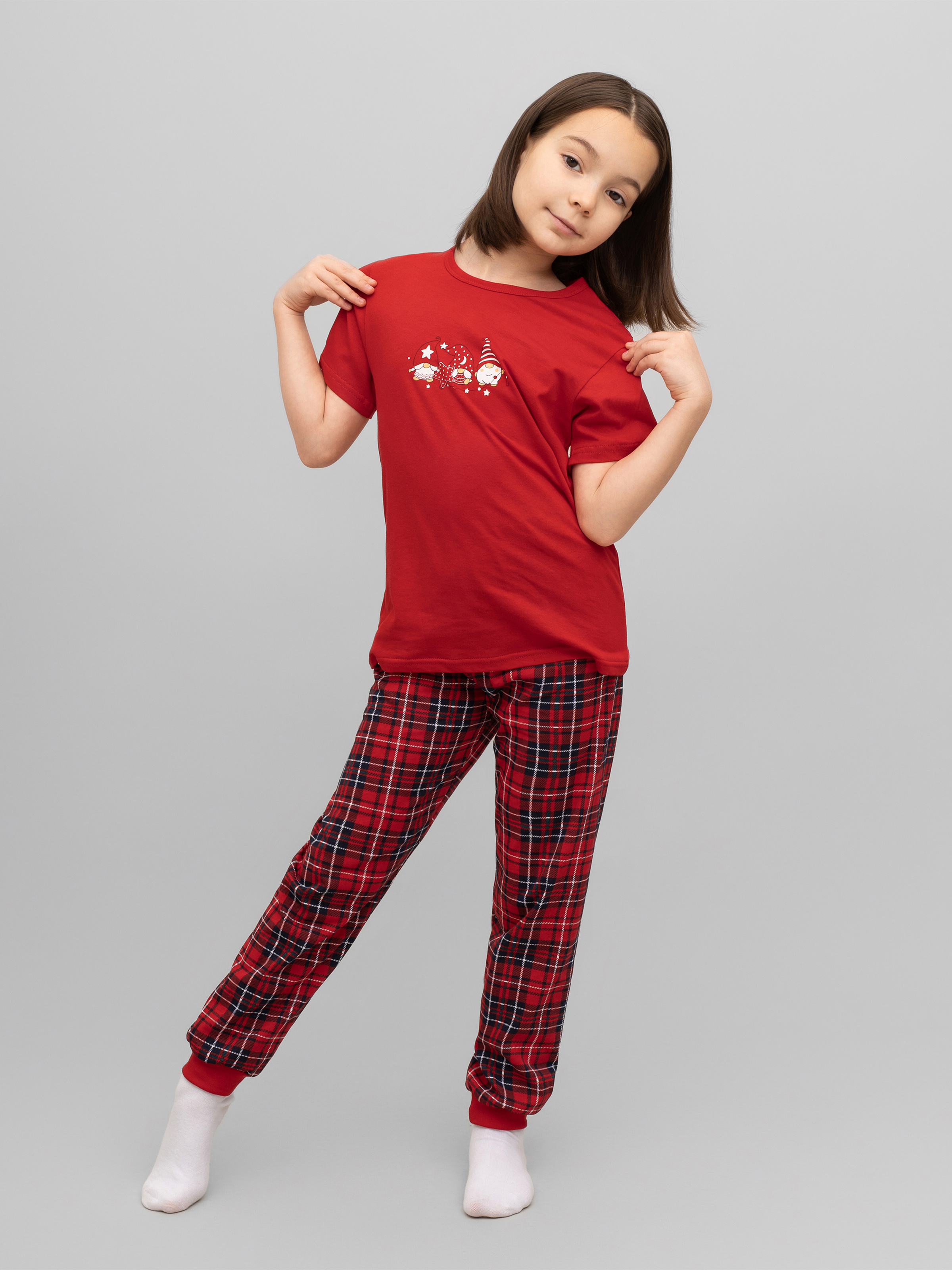 Пижама Утенок 827п красный гномы - фото 24