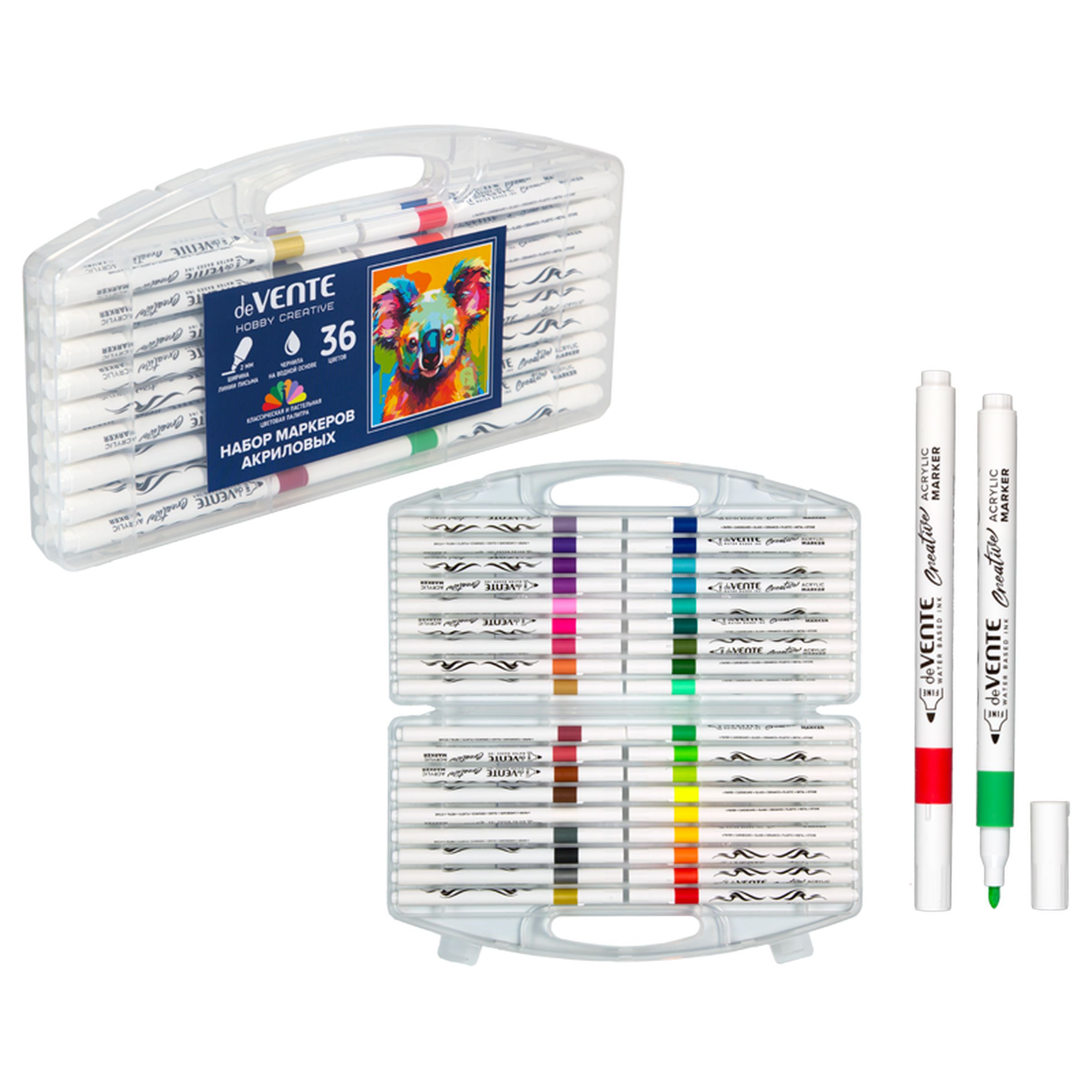 Маркеры deVENTE акриловые 36 шт. - фото 1