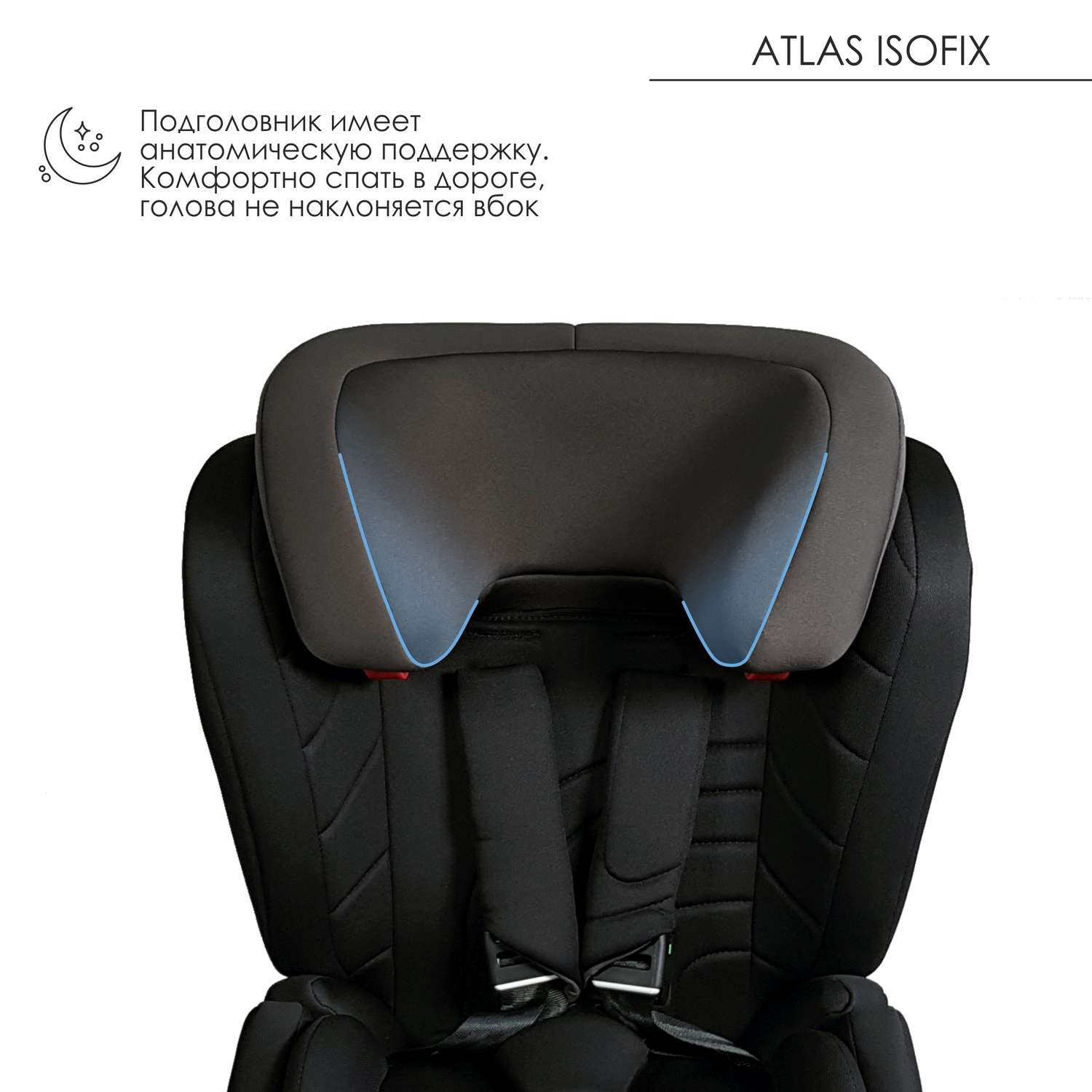 Автокресло Olsson Atlas Isofix Black-Gray Isofix 1/2/3 (9-36 кг) - фото 6