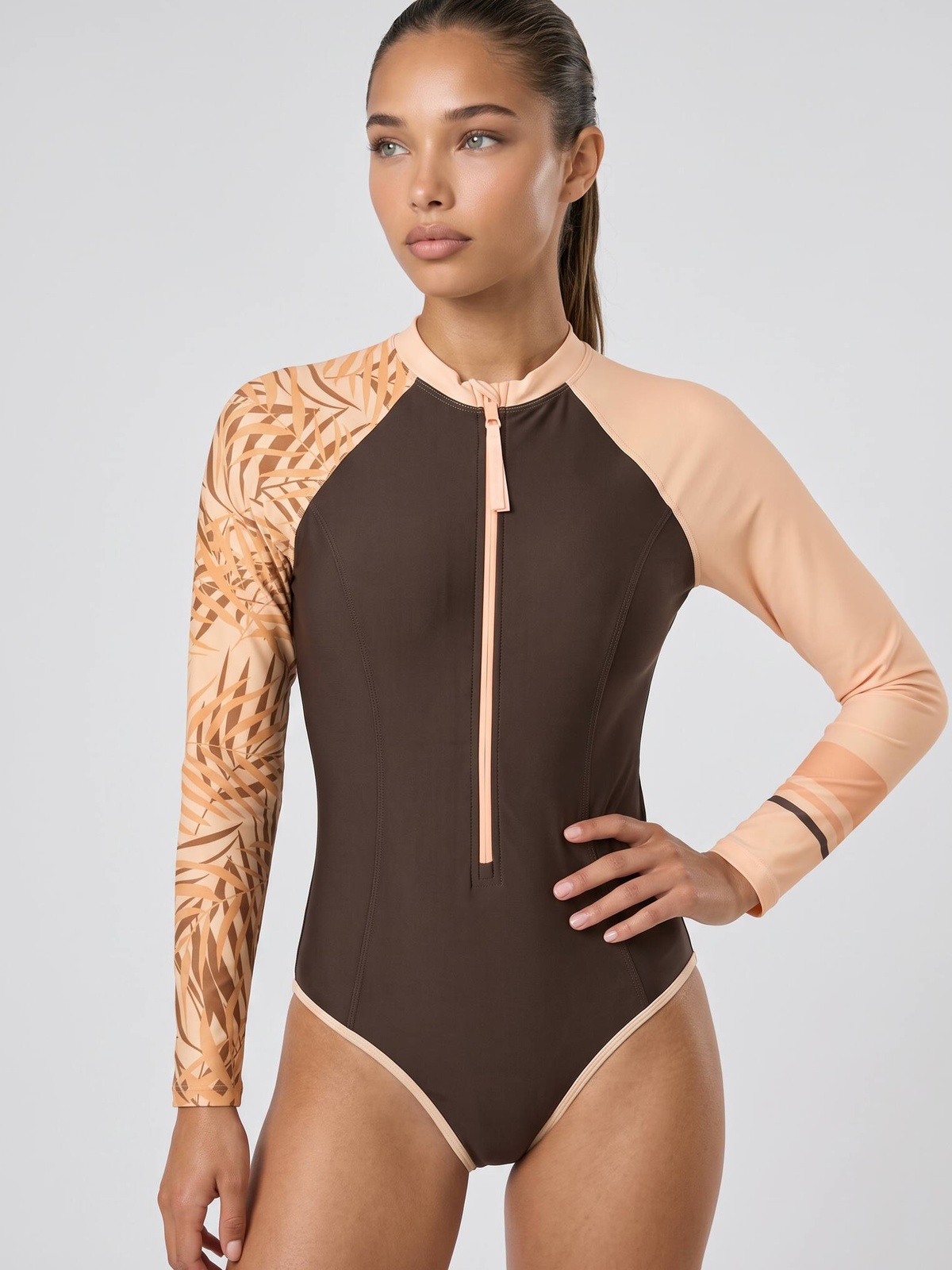 Купальник Wavemind WM/slit/brown - фото 1