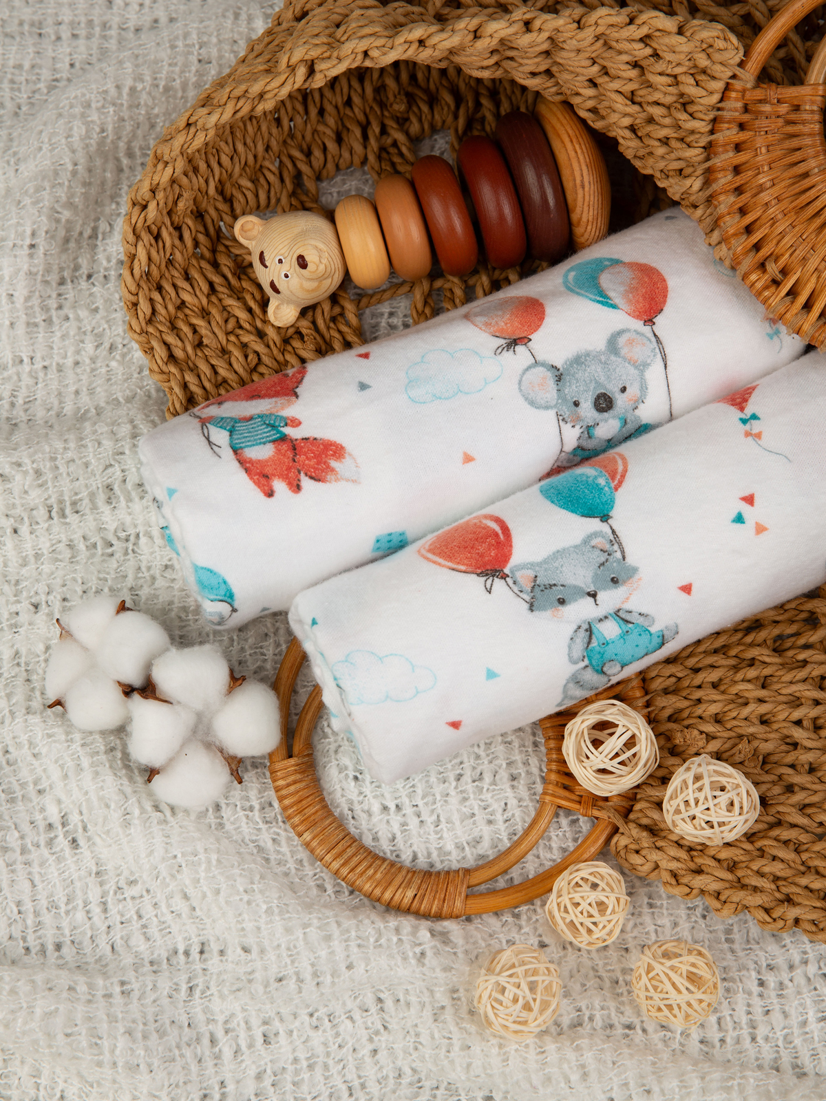 Пелёнка Чудо-Чадо фланель 90х120 см 2 шт. - фото 9