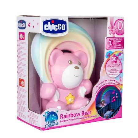 Игрушка ночник Chicco Радужный мишка