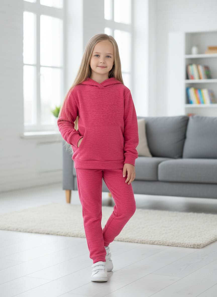 Худи и брюки Утенок 7043кт розовый - фото 1