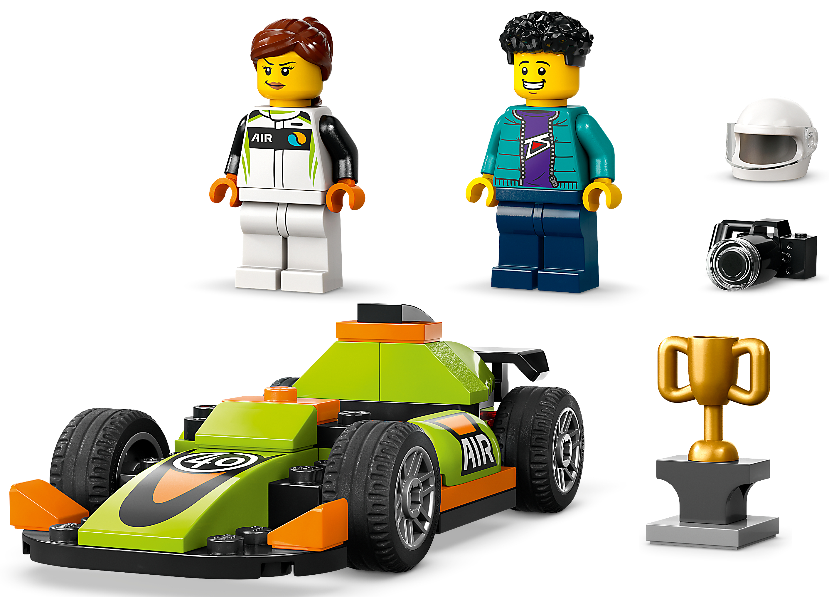 Конструктор LEGO City Зеленый Гоночный автомобиль 56 дет. - фото 3