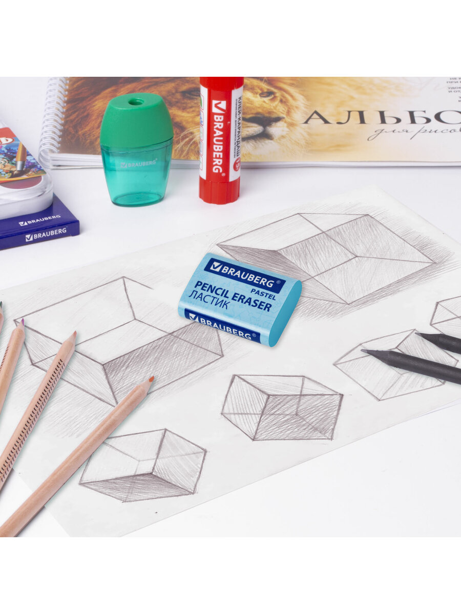 Ластик Brauberg 3 шт. - фото 10