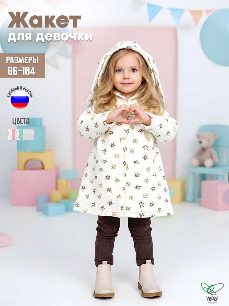 Жакет VEDDI 447кп-2025 экрю корона - фото 2