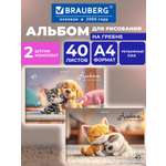 Альбом Brauberg лучшие друзья А4 40 лист. 2 шт.