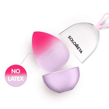 Спонж для макияжа SOLOMEYA Косметический меняющий цвет Purple-pink