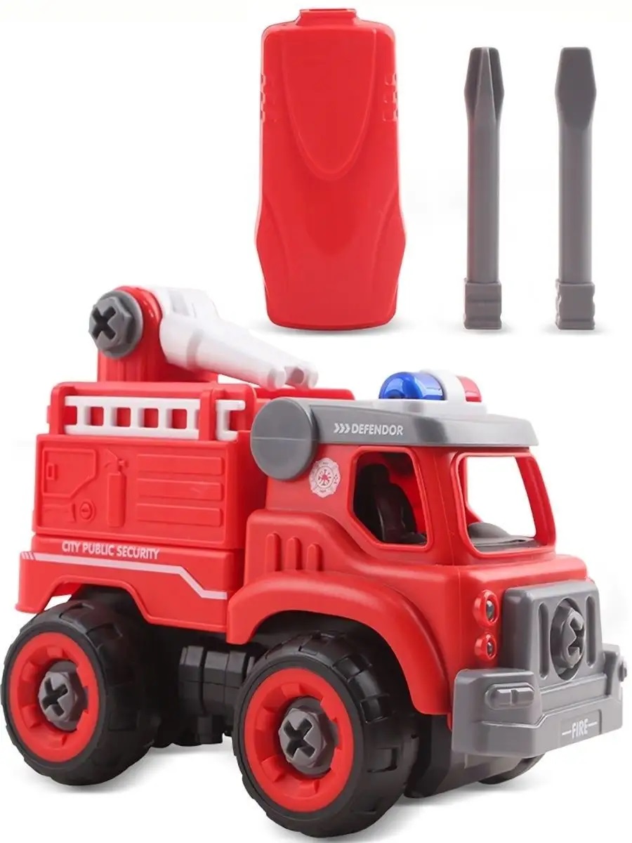 Конструктор Lei Meng Пожарная машина 21см отвертка - фото 5