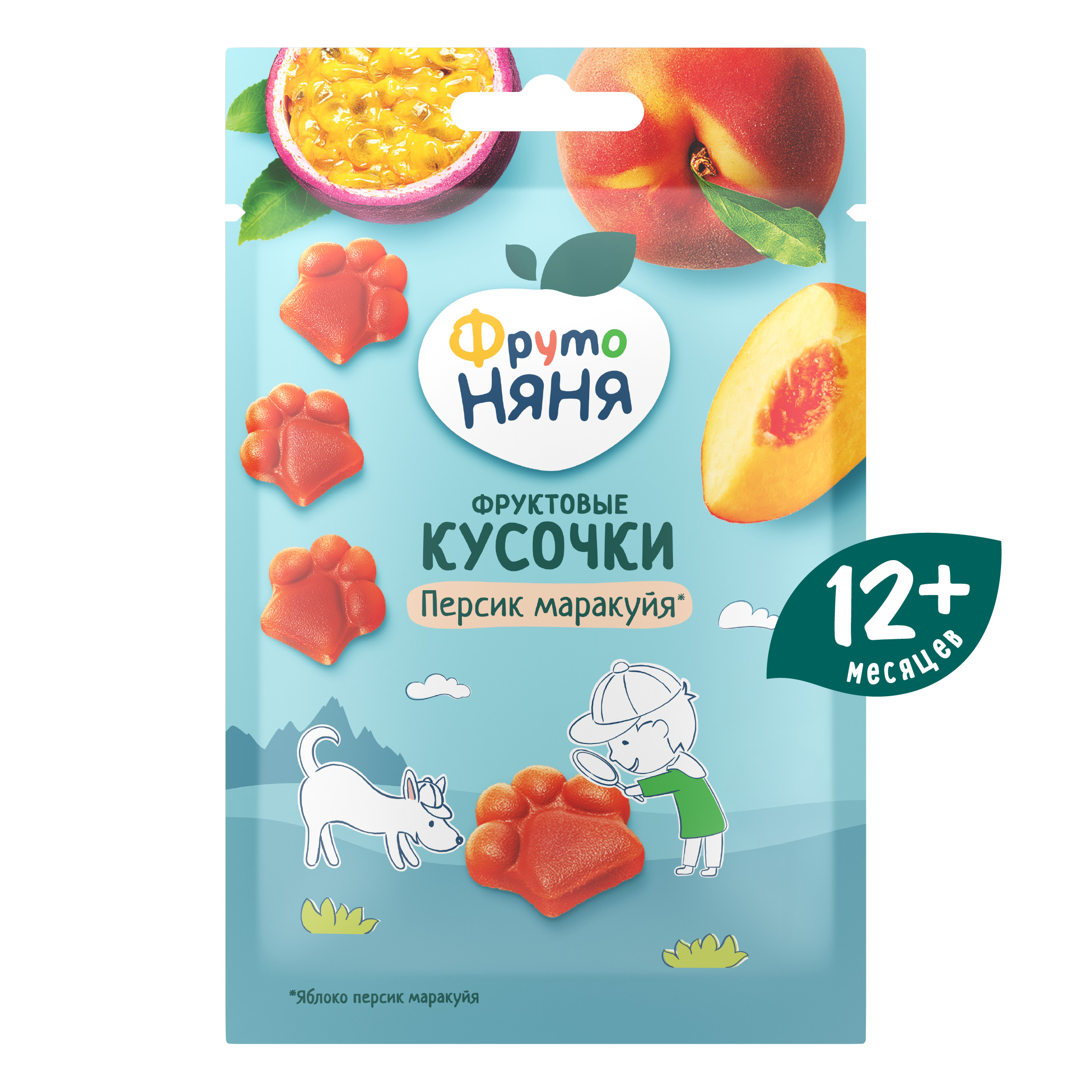 Фруктовые кусочки ФрутоНяня яблоко-персик-маракуйя с 12 мес 15 г - фото 1