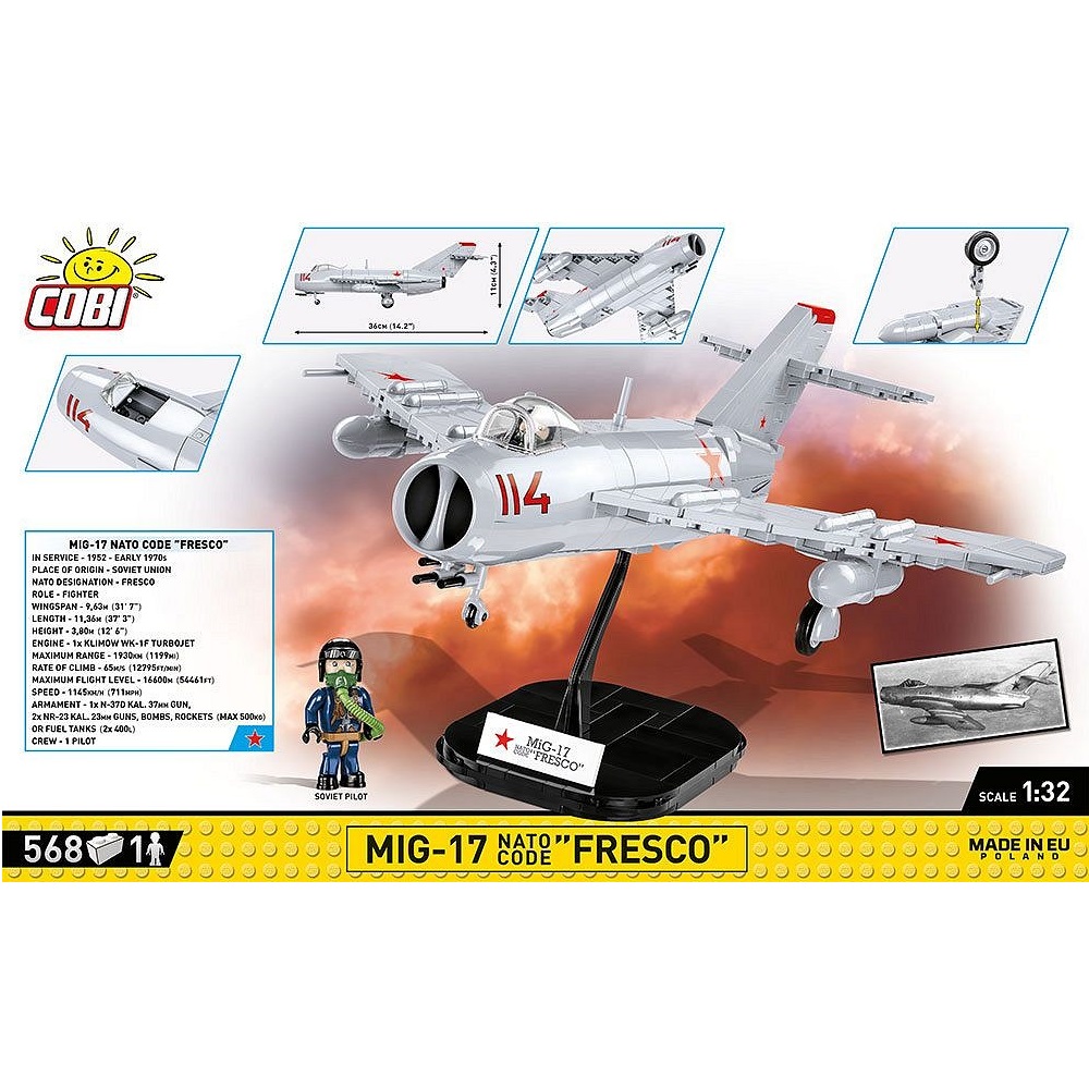 Конструктор COBI Истребитель MiG-17 NATO сборная игровая модель - фото 13