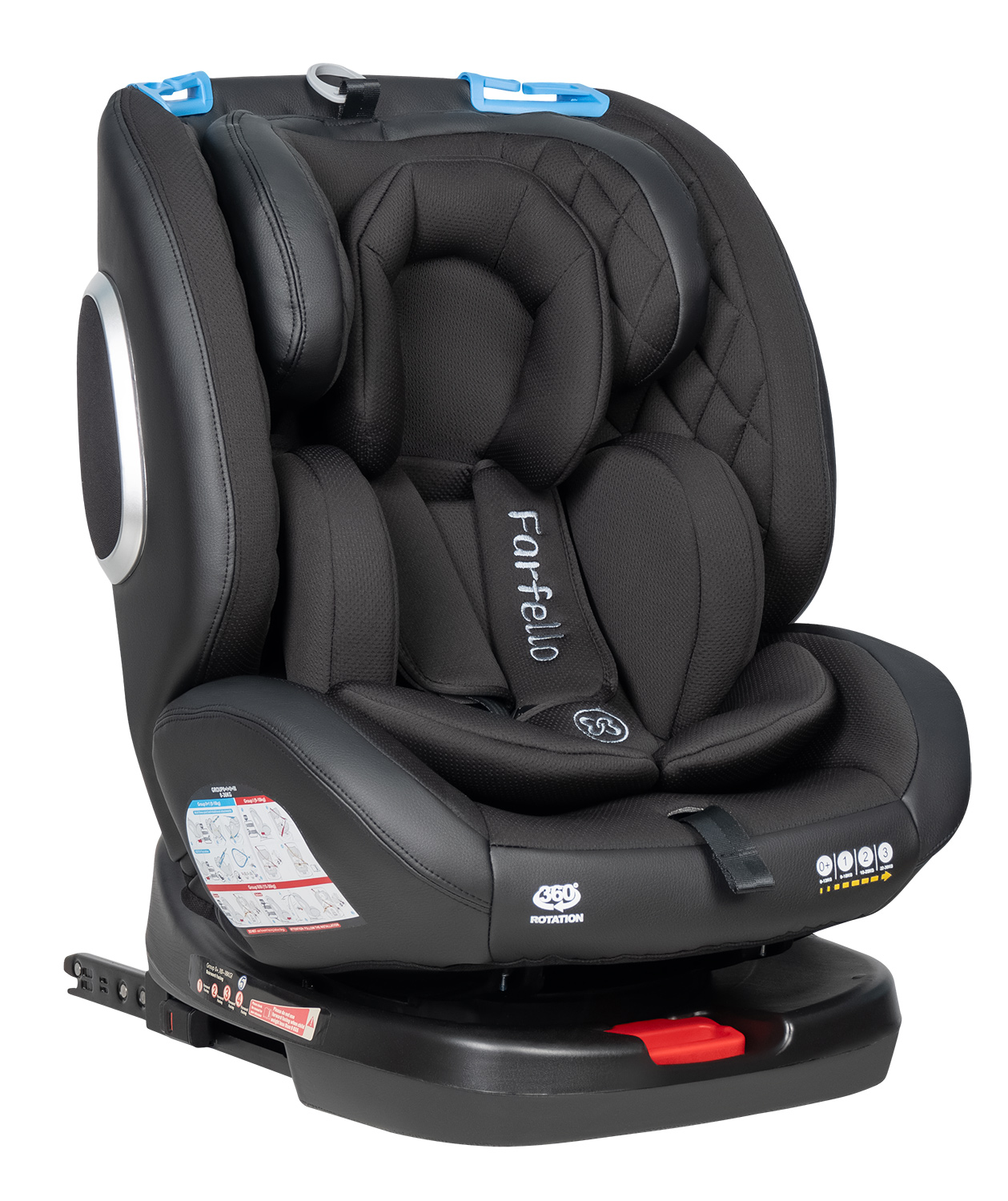 Автокресло Farfello YB102A Isofix 0+/1/2/3 (0-36 кг) черный - фото 10