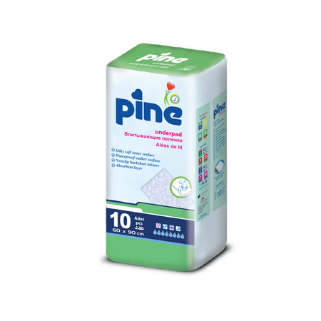 Пелёнки одноразовые Pine 60х90 см 10 шт.