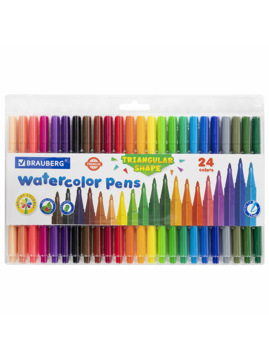 Фломастеры Brauberg 24 шт. - фото 6