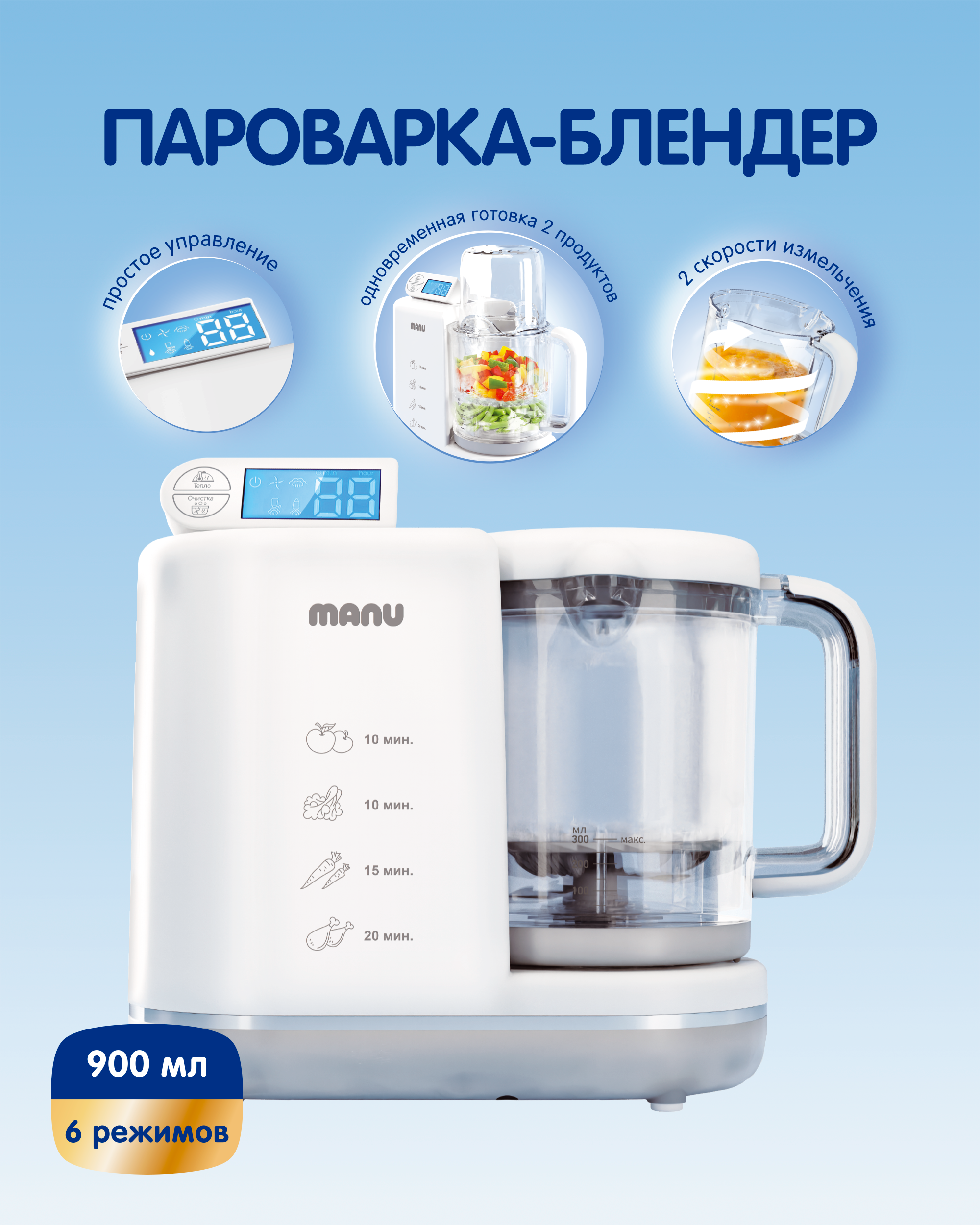 Пароварка-блендер Manu - фото 5