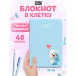 Блокнот Проф-Пресс Белый медвежонок. в клетку А5 48 лист.
