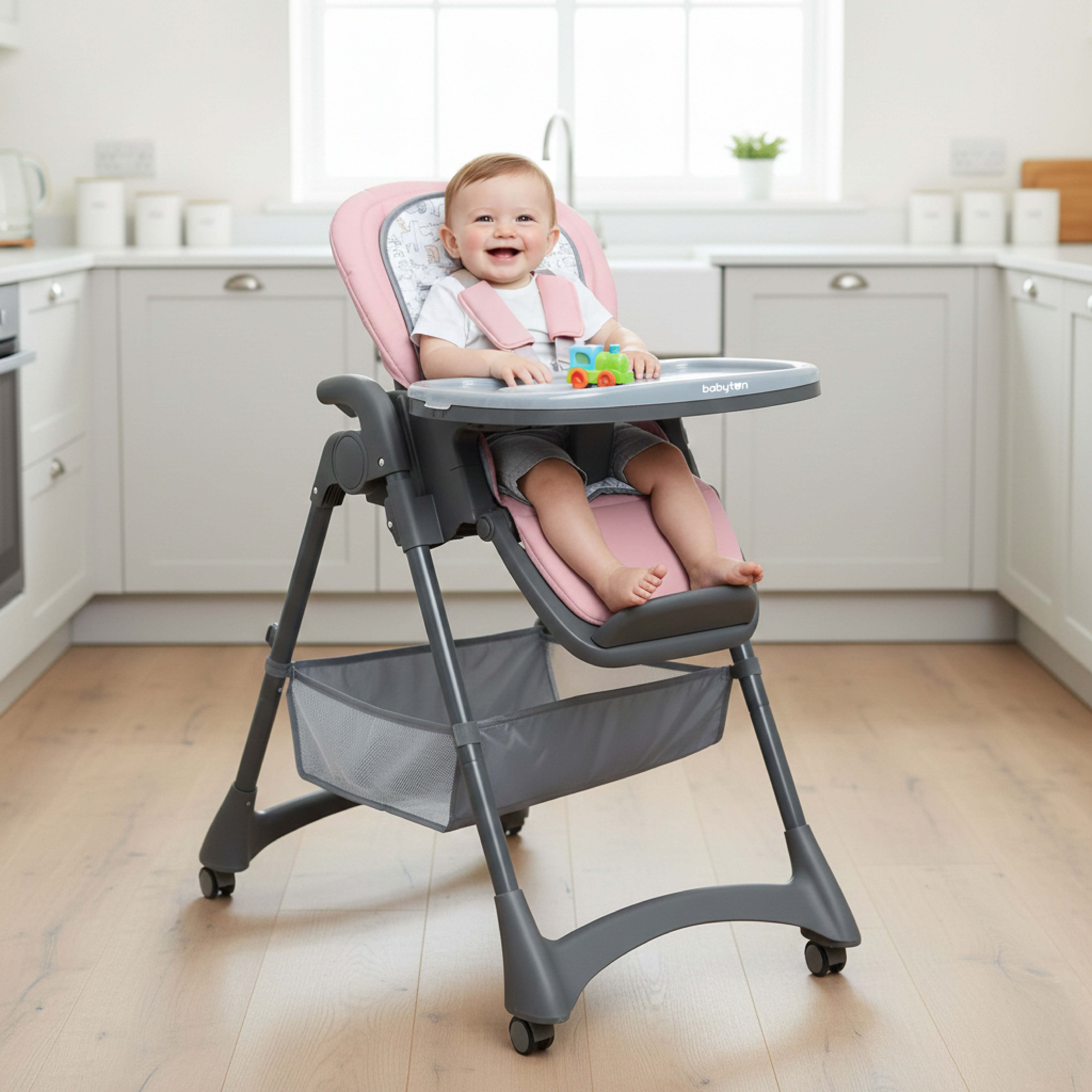 Стульчик для кормления Babyton Sweet Meals Pink розовый - фото 2