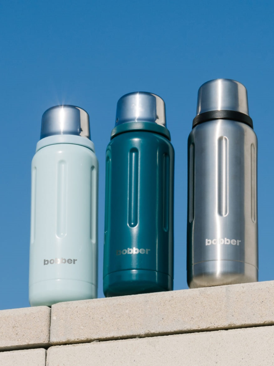 Термос для напитков 1 литр Flask Bobber светло-голубой - фото 5