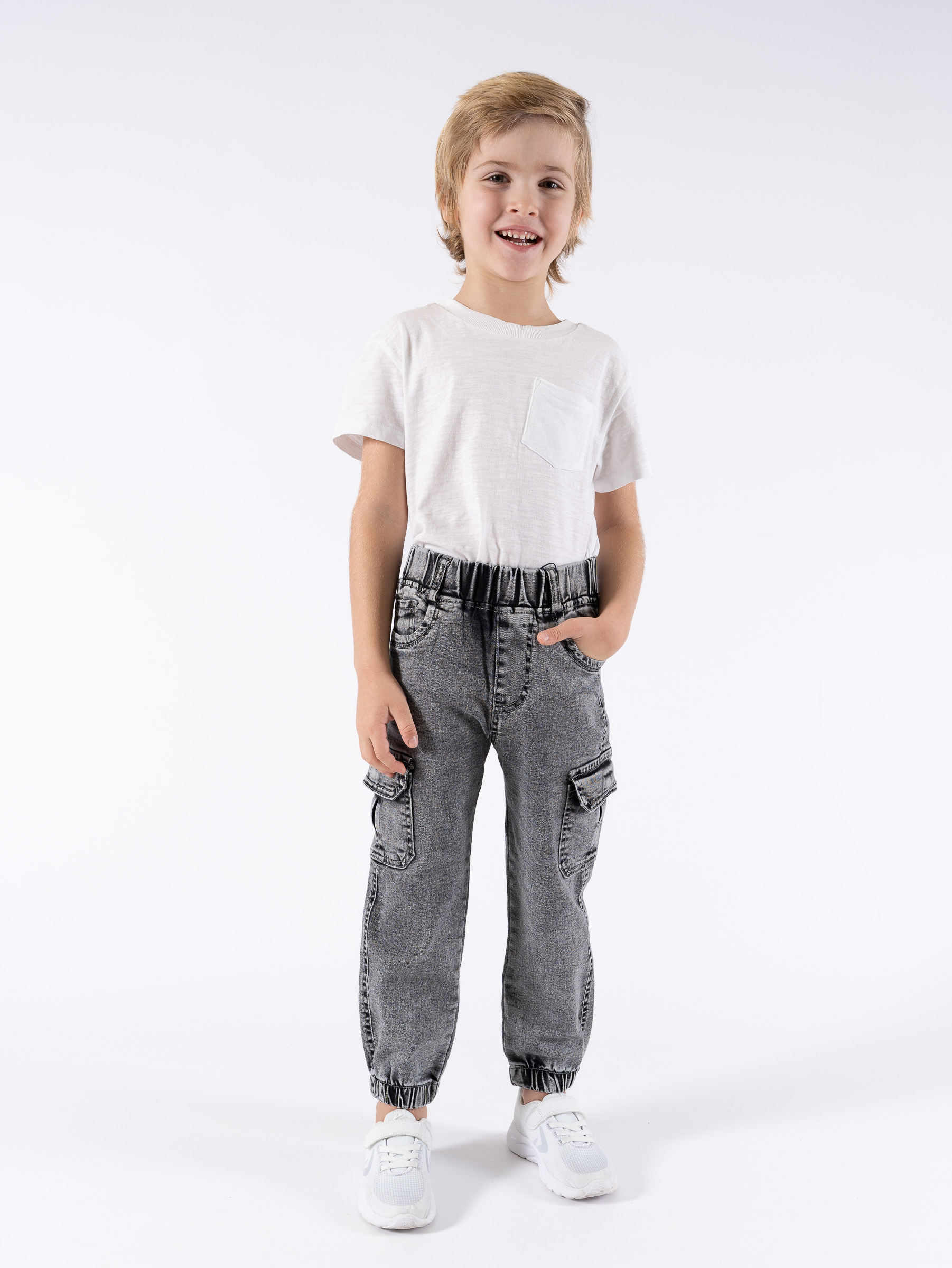 Джинсы TiGaDa джинсы/мальчик/карго/серые/с карманами - фото 14