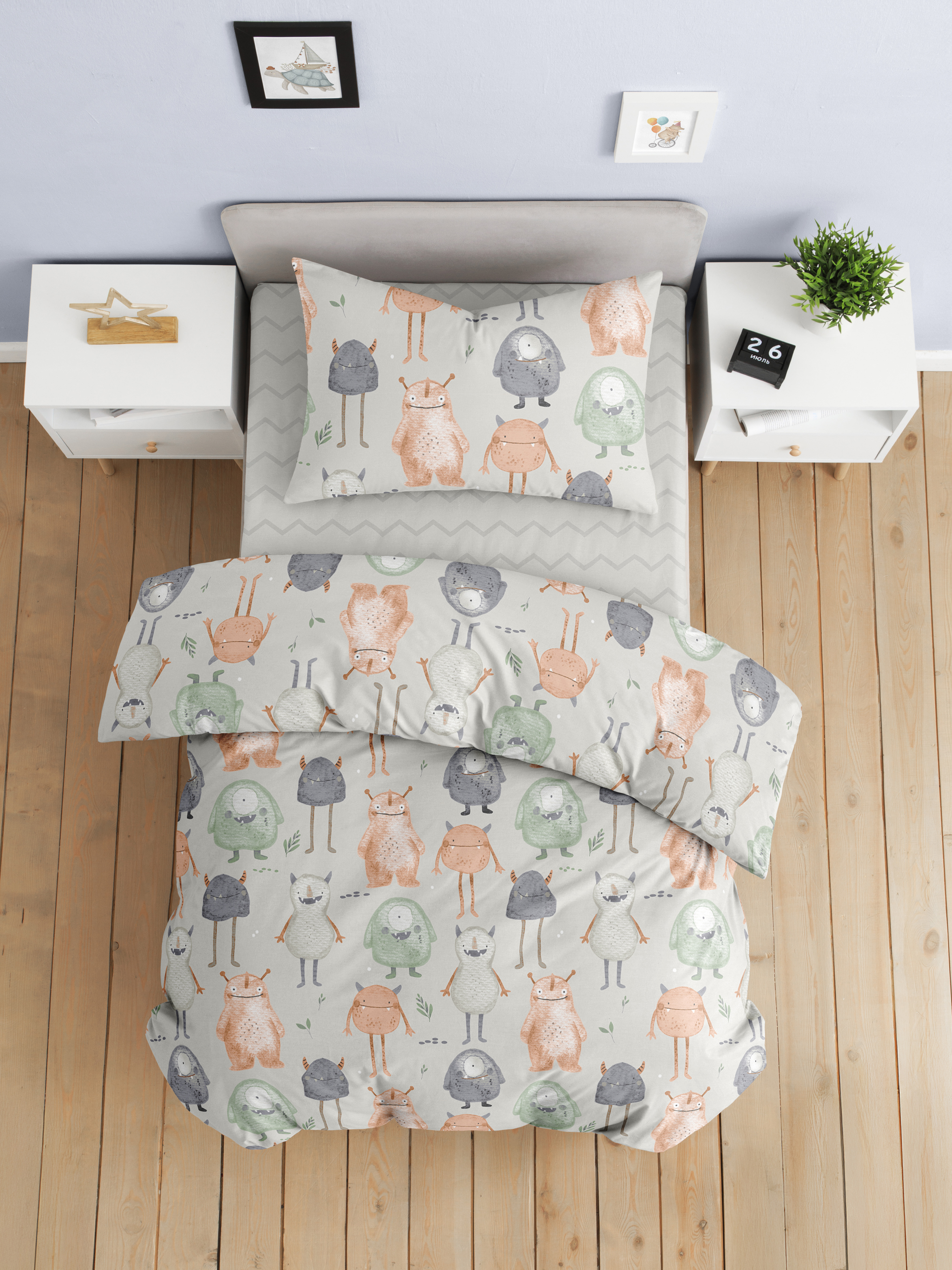 Комплект постельного белья Ночь Нежна Крумпетс полутораспальный 3 предм. - фото 5