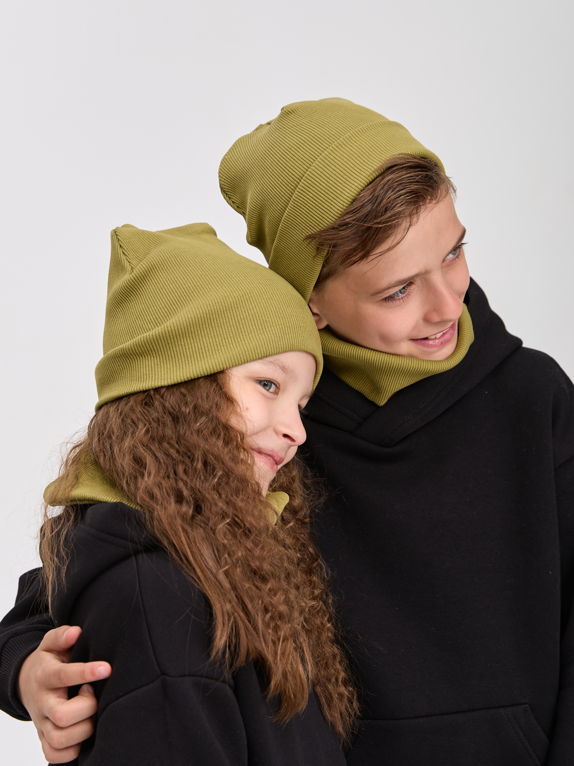 Шапка и снуд Лапушка 0258 хаки - фото 7