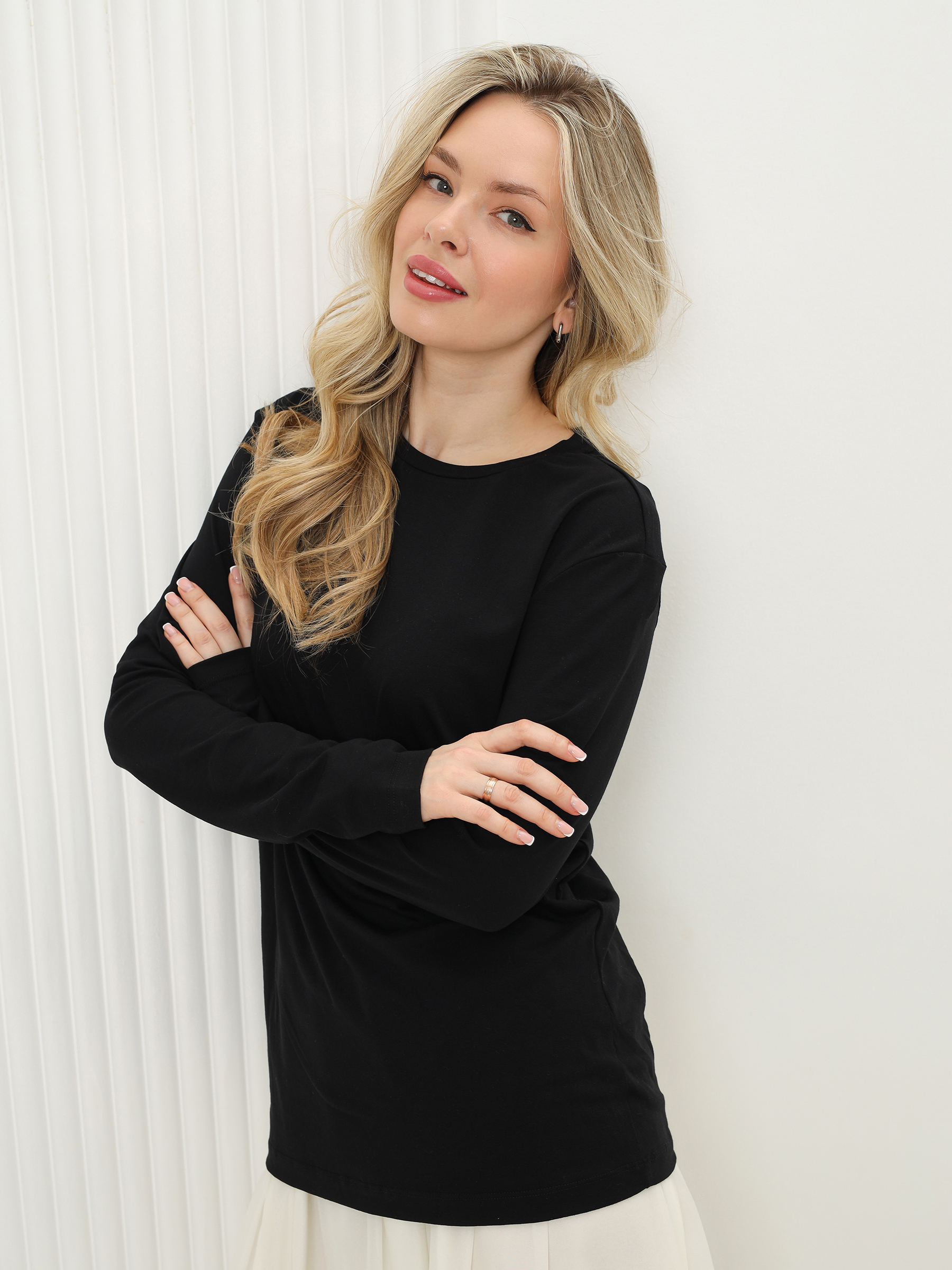 Лонгслив Натали Суслова 14403/1 черный - фото 5