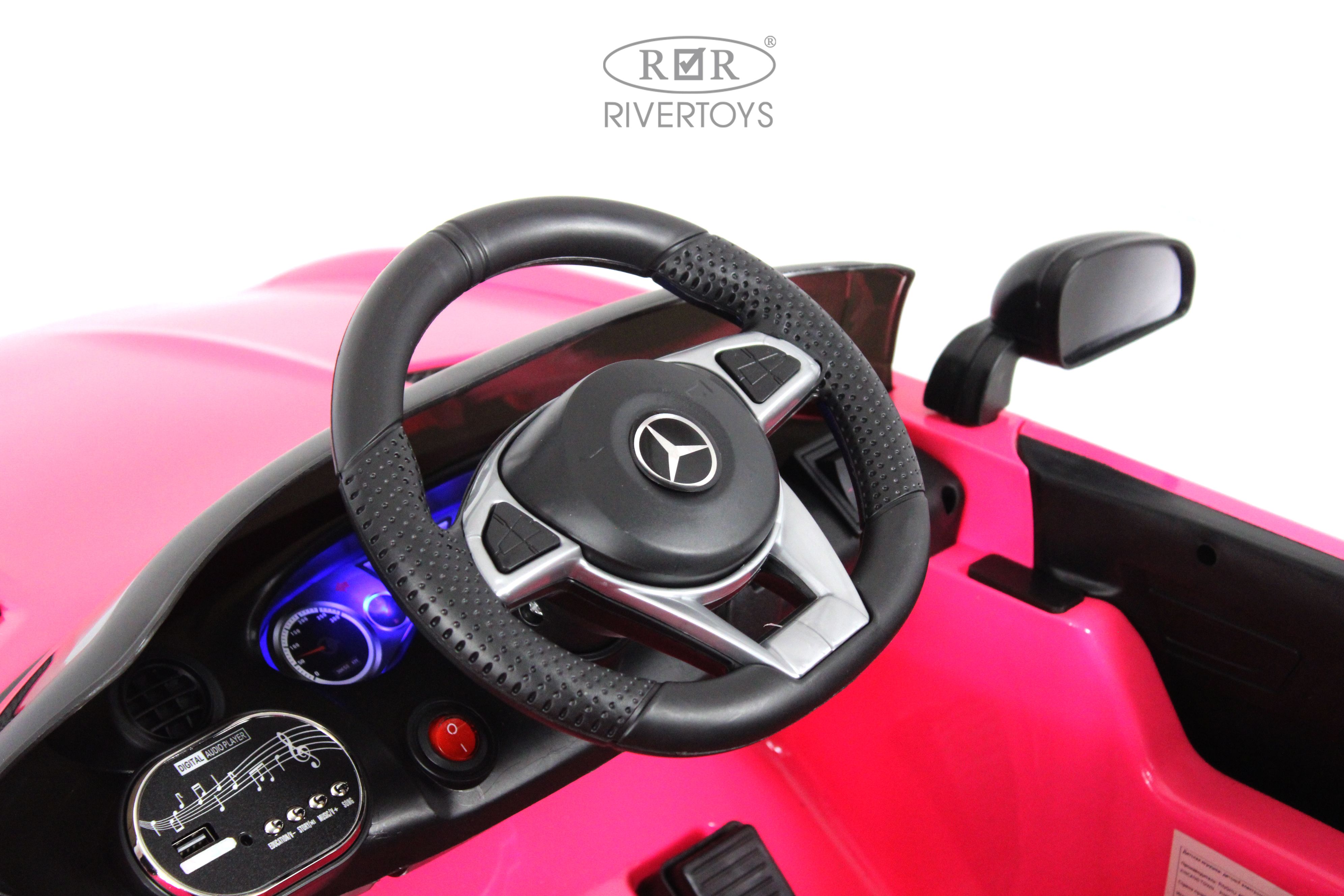 Электромобиль RIVERTOYS Mercedes X777XX-AMG-PINK-GLANEC С пультом ДУ - фото 12