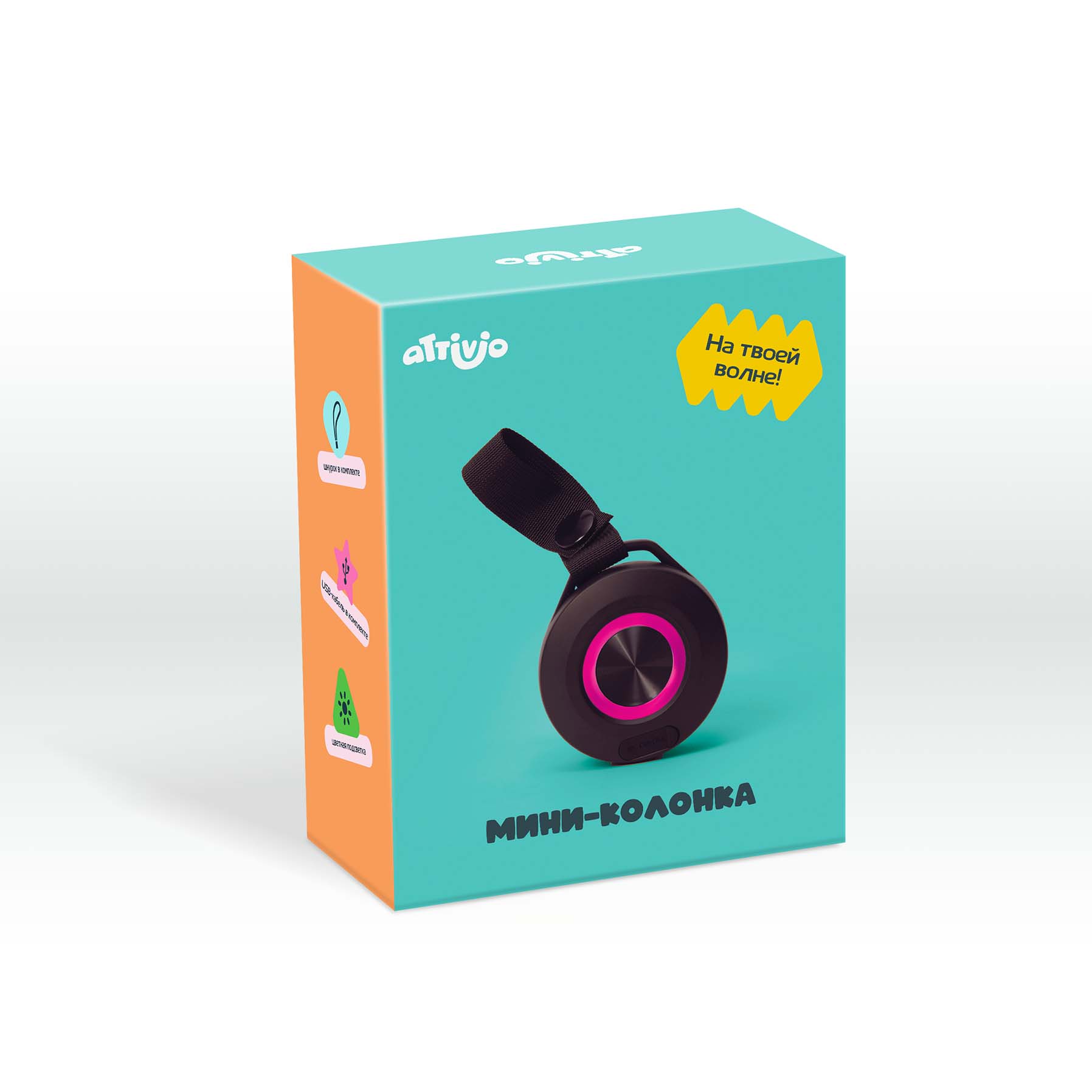 Колонка Attivio Bluetooth Чёрный MUDM-74 - фото 2