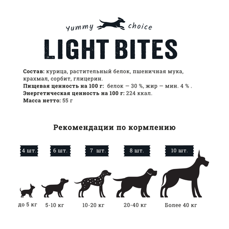 Лакомства для собак LIGHT BITES 55г Палочки из куриной грудки LB011