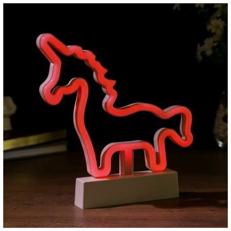 Ночник-светильник MINI-TOYS «Единорог» LED красный свет