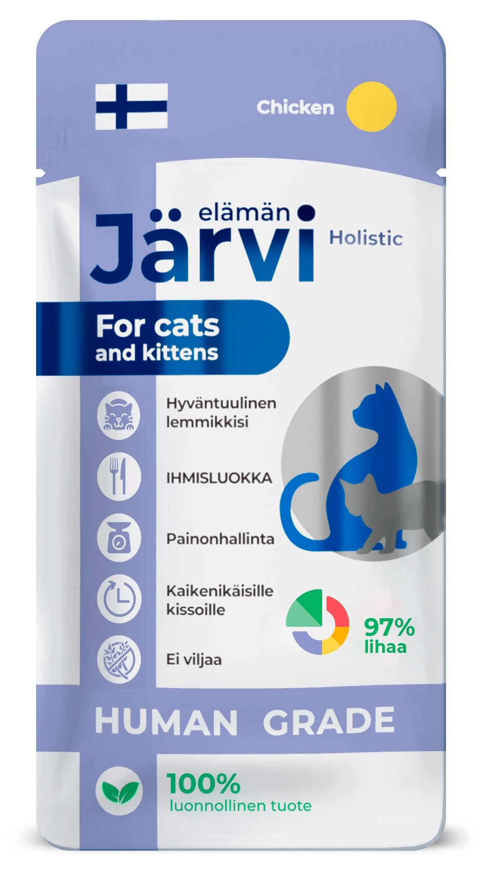 Лакомство для кошек и котят Jarvi крем-суп с филе курицы 15г - фото 1