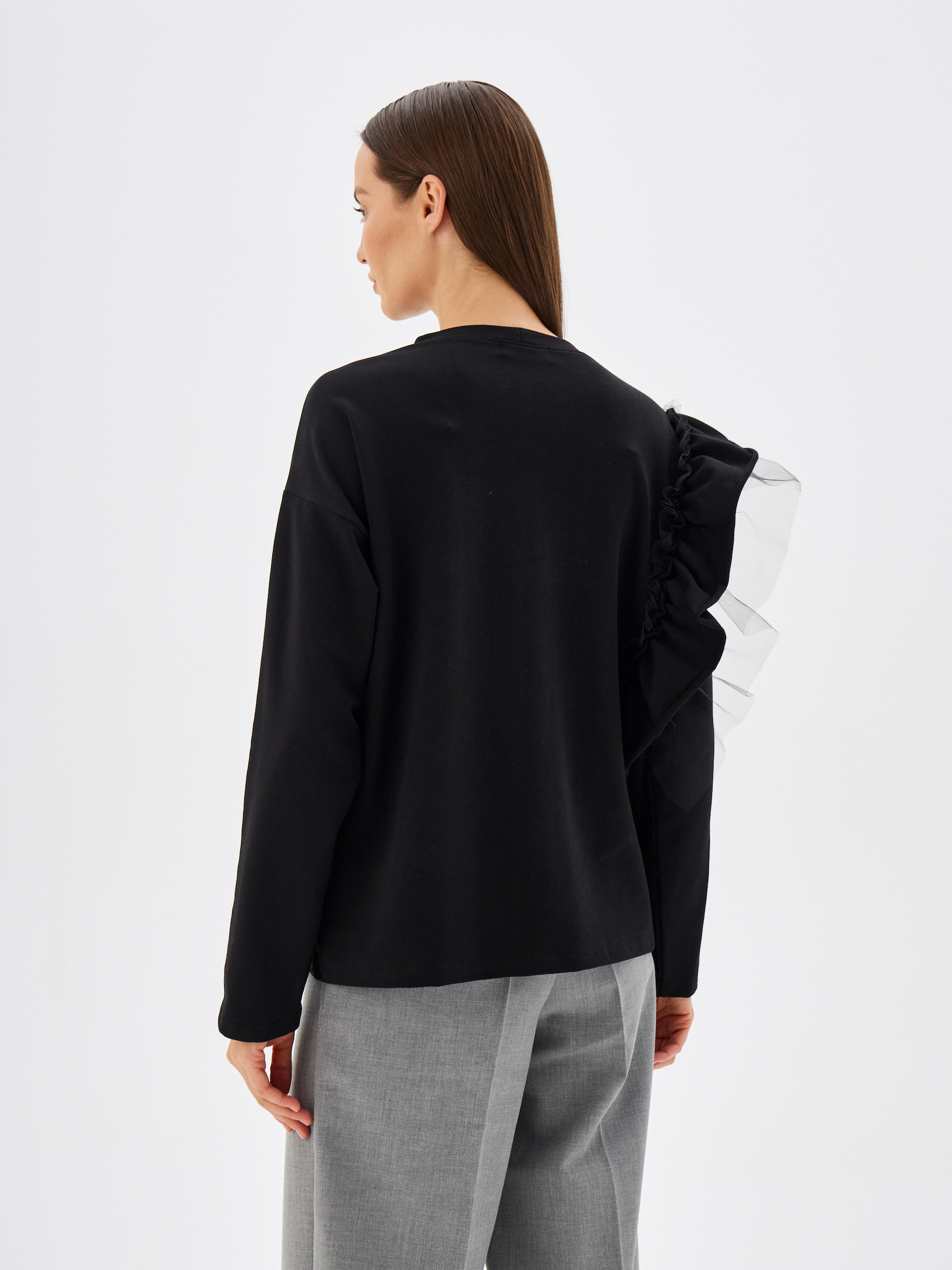 Лонгслив для кормящих Proud Mom ЛВОЛ-0500-черный - фото 3